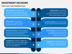 Investment Decisions PPT Slide 6