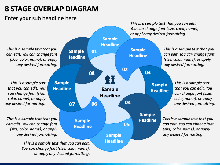 8 Stage Overlap Diagram PPT Slide 1