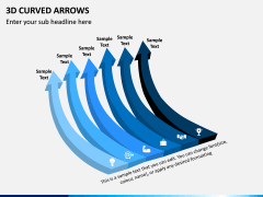 3D Curved Arrows PPT Slide 8