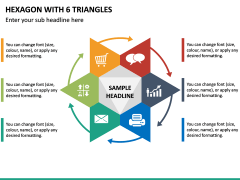 Hexagon with 6 Triangles PPT Slide 2