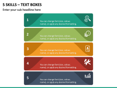 5 Skills - Text Boxes PPT Slide 2