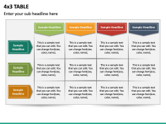 4x3 Table PPT Slide 2