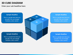 3D Cube Diagram PPT Slide 1