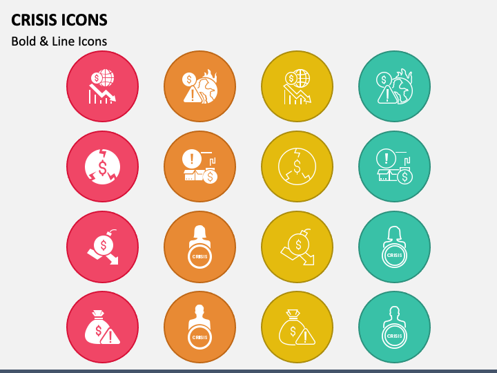 Crisis Icons PPT Slide 1