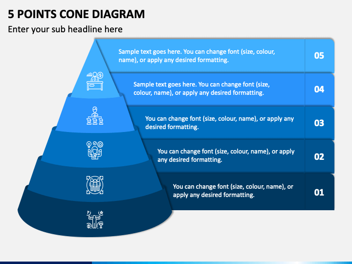 5 Points Cone Diagram Slide 1