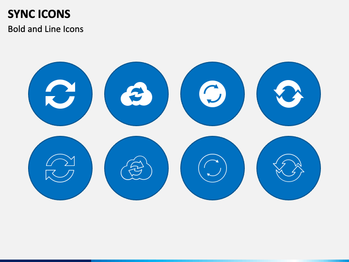 Sync Icons PPT Slide 1