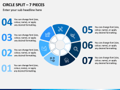 Circle Split – 7 Pieces PPT Slide 1