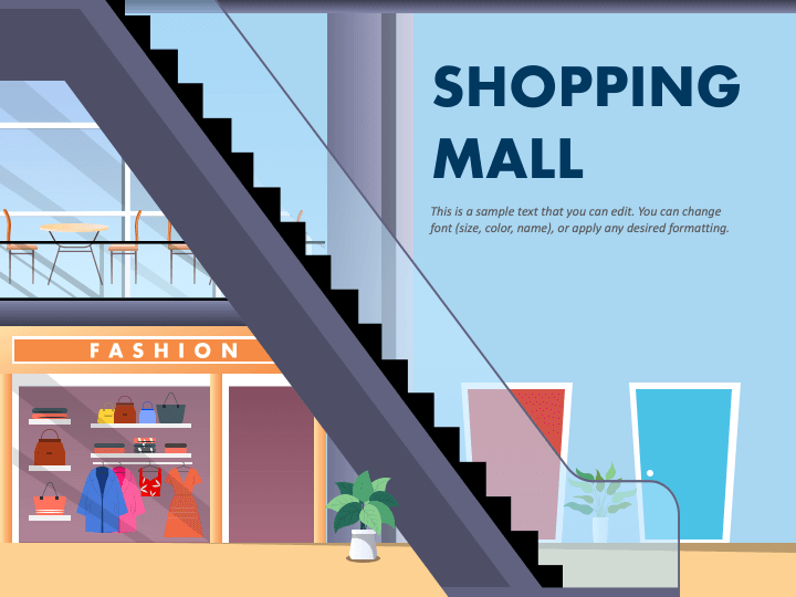 Shopping Mall Theme PPT Slide 1