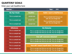 Quarterly Goals PPT Slide 5