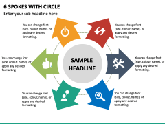 6 Spokes with Circle PPT Slide 2