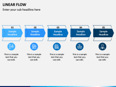 Linear Flow Infographics PPT Slide 5
