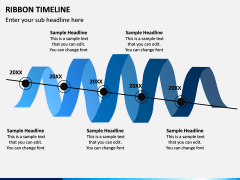 Ribbon Timeline PPT Slide 1