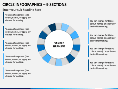 Circle Infographics – 9 Sections PPT Slide 1