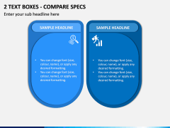 2 Text Boxes - Compare Specs PPT Slide 1
