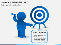 3d Man With Target Dart PPT Slide 1