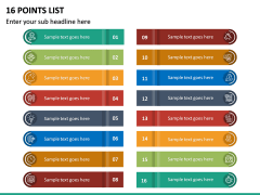 16 Points List PPT Slide 2
