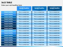 3x15 Table PPT Slide 1