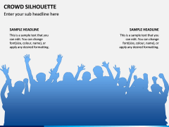 Crowd Silhouette PPT Slide 3