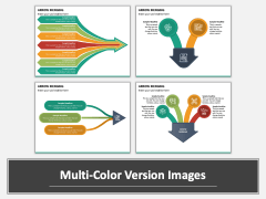 Arrow Merging PPT Multicolor Combined