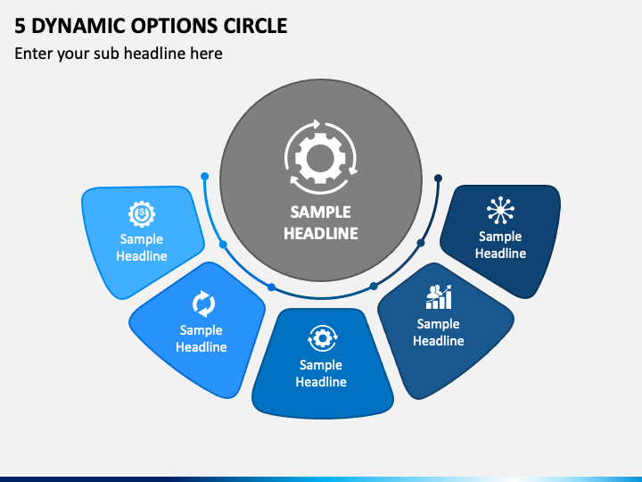 5 Dynamic Options Circle PPT Slide 1