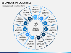 11 Options Infographics PPT Slide 1
