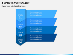 4 Options Vertical List PPT Slide 1