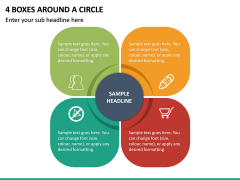 4 Boxes Around a Circle PPT Slide 2