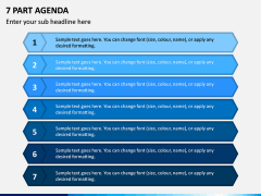 7 Part Agenda PPT Slide 1