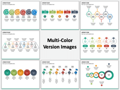 Linear Flow Infographics Multicolor Combined