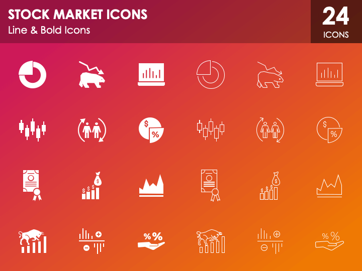 Stock Market Icons PPT Slide 1