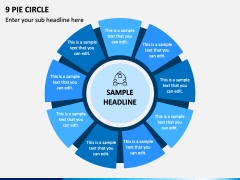 9 Pie Circle PPT Slide 1
