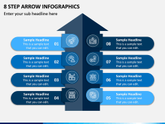 8 Step Arrow Infographics PPT Slide 1