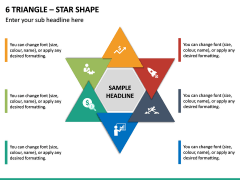 6 Triangle - Star Shape PPT Slide 2