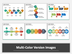 Linear Timeline PPT Multicolor Combined