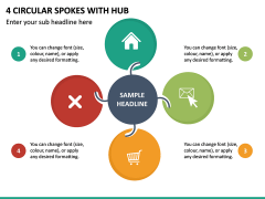 4 Circular Spokes With Hub PPT Slide 2