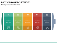 Battery Diagram - 5 Segments PPT Slide 2