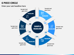 6 Piece Circle PPT Slide 1