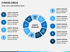 9 Pieces Circle PPT Slide 1