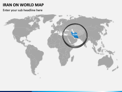 Iran on World Map PPT Slide 2