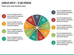 Circle Split – 9 3d Pieces PPT Slide 2