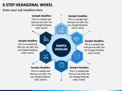 6 Step Hexagonal Wheel PPT Slide 1