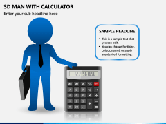 3d Man With Calculator PPT Slide 1