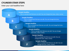 Cylinder Stair Steps PPT Slide 2