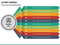 10 Part Agenda PPT Slide 2