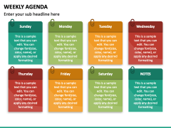 Weekly Agenda PPT Slide 4