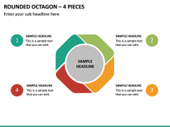 Rounded Octagon – 4 Pieces PPT Slide 2