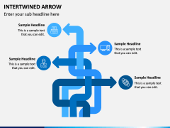 Interwined Arrow PPT Slide 5