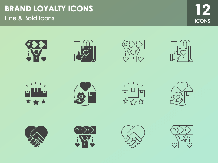 Brand Loyalty Icons PPT Slide 1