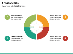 4 Pieces Circle PPT Slide 2