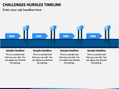 Challenges Hurdles Timeline PPT Slide 1